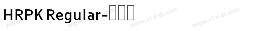 HRPK Regular字体转换